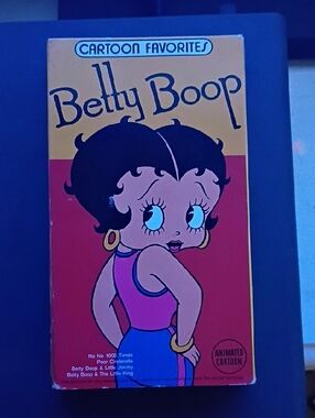 Betty Boop Red Yellow Pink Cartoon VHS Cover